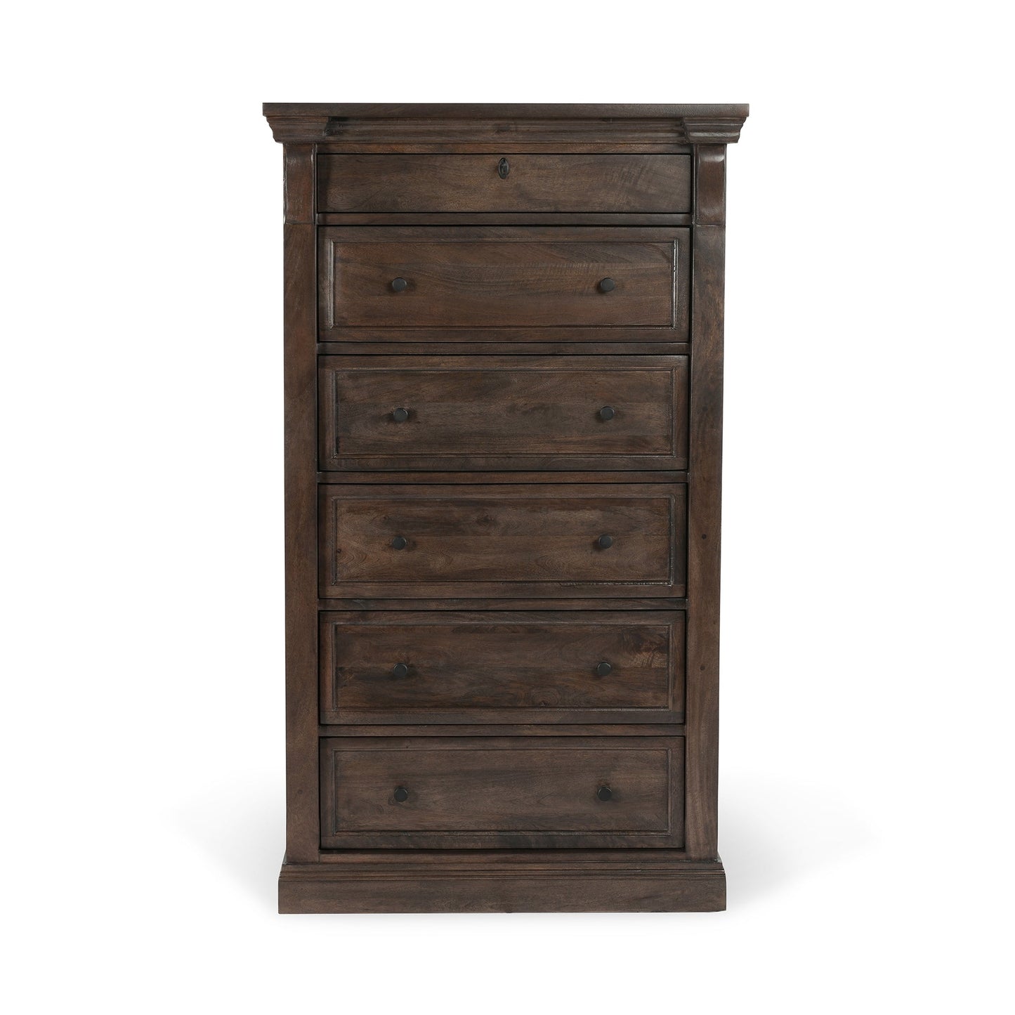 Cocoa Brown Mango Wood Chest Adelaide Six-Drawer Chest Collection