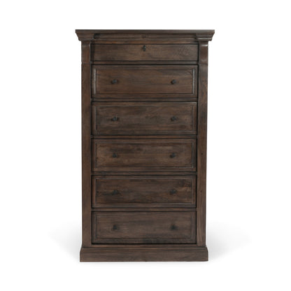 Cocoa Brown Mango Wood Chest Adelaide Six-Drawer Chest Collection