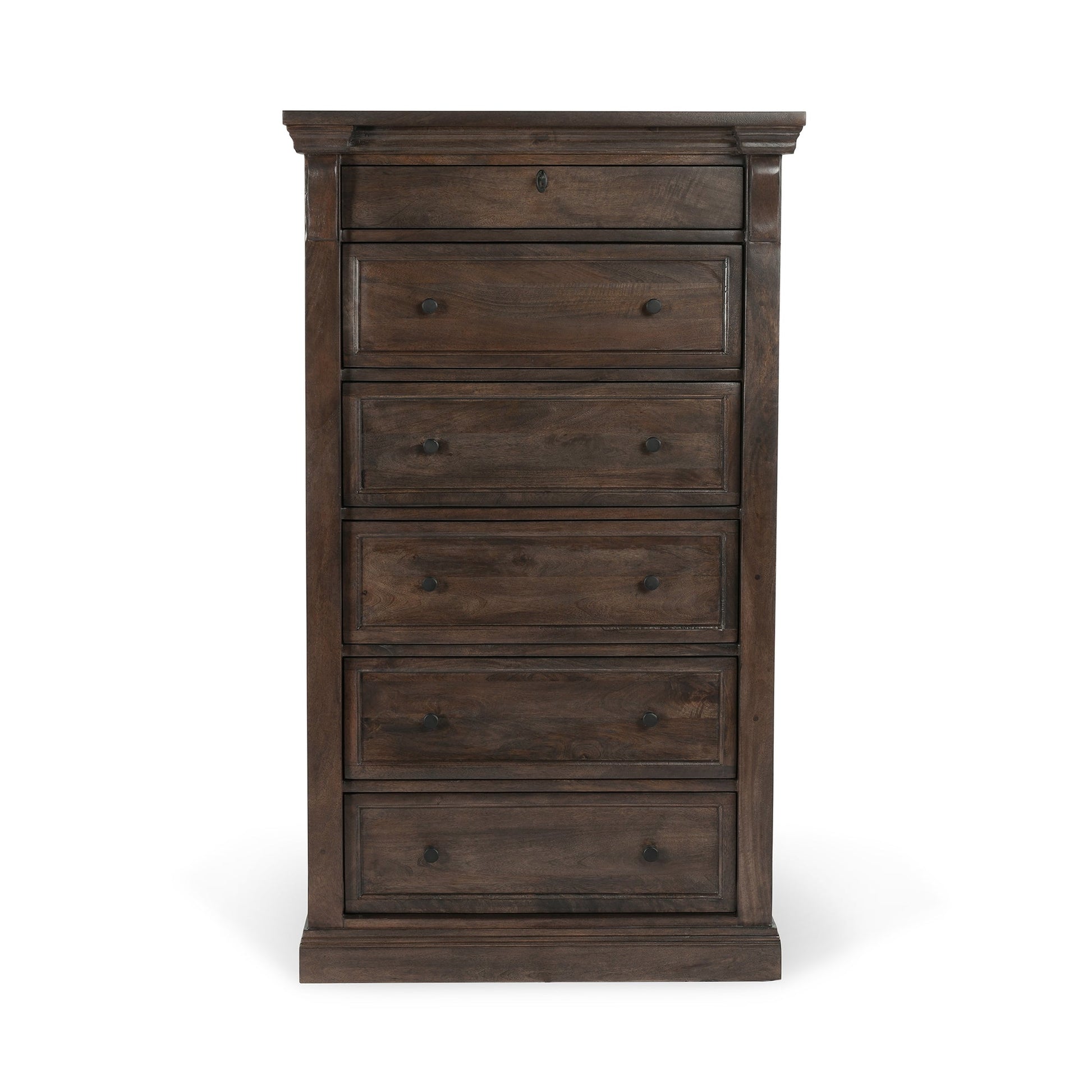 Cocoa Brown Mango Wood Chest Adelaide Six-Drawer Chest Collection