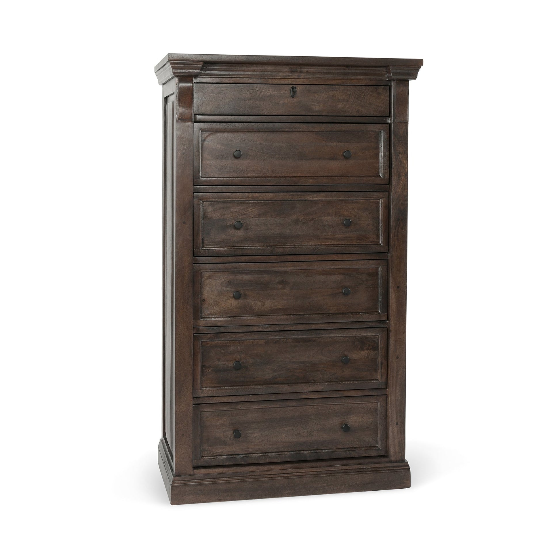 Cocoa Brown Mango Wood Chest Adelaide Six-Drawer Chest Collection
