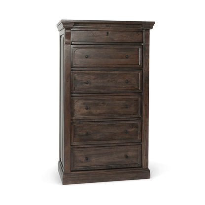 Cocoa Brown Mango Wood Chest Adelaide Six-Drawer Chest Collection