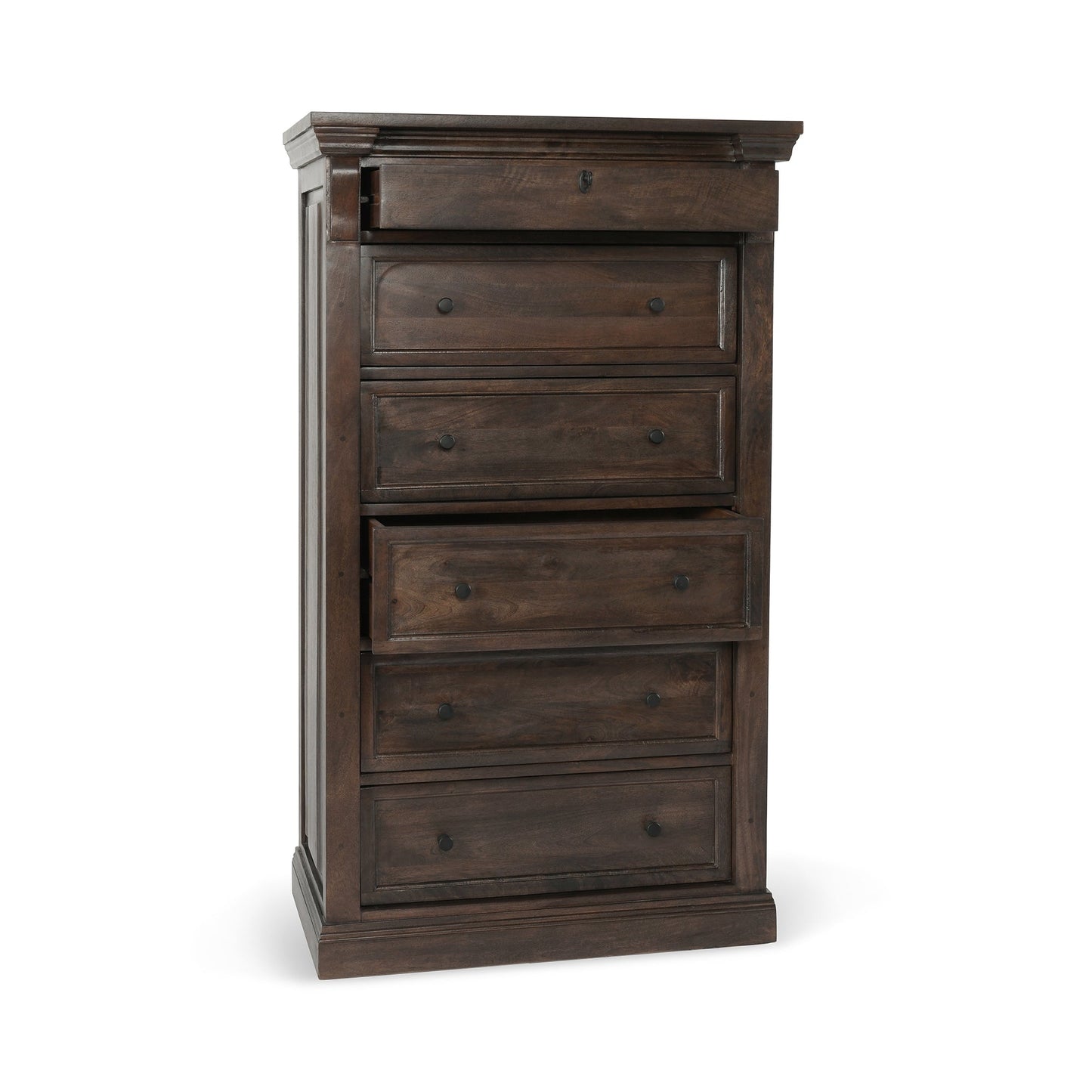 Cocoa Brown Mango Wood Chest Adelaide Six-Drawer Chest Collection