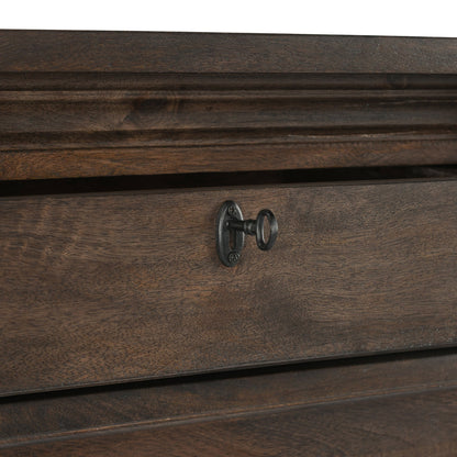 Cocoa Brown Mango Wood Chest Adelaide Six-Drawer Chest Collection