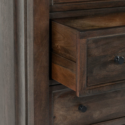 Cocoa Brown Mango Wood Chest Adelaide Six-Drawer Chest Collection