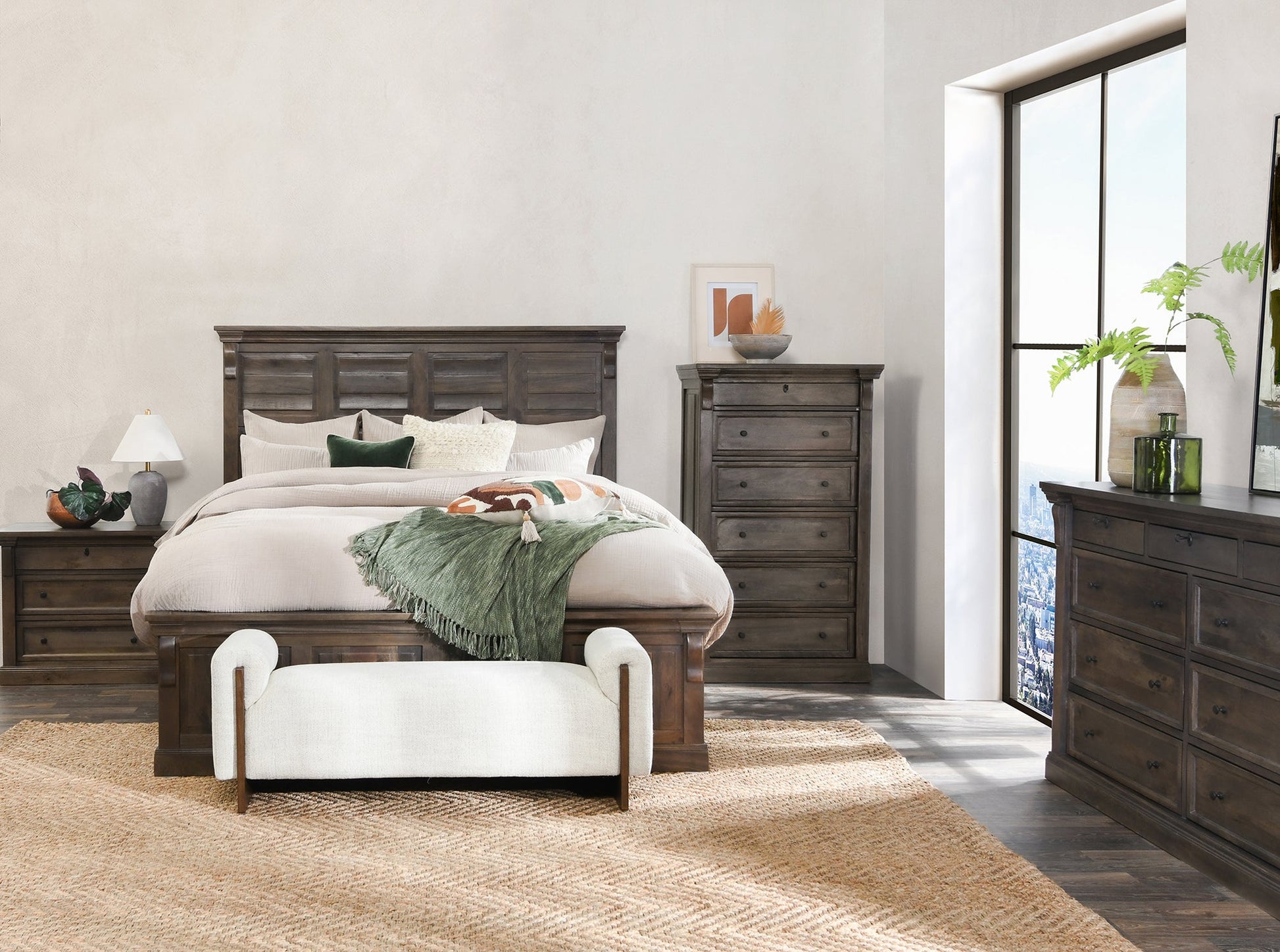 Cocoa Brown Mango Wood Chest Adelaide Six-Drawer Chest Collection