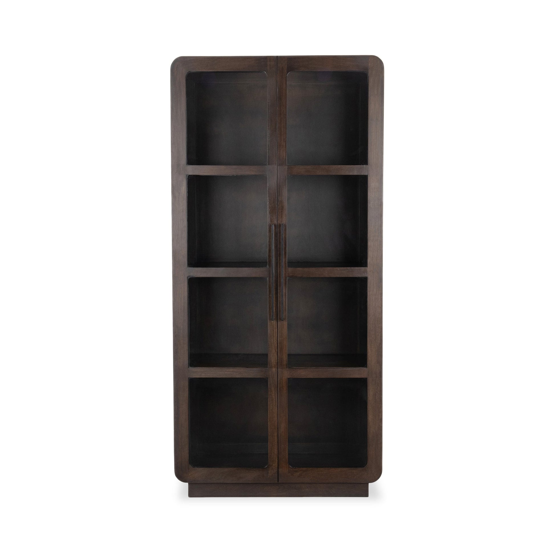 Dark Brown Mango Wood Display Cabinet Rogers Display Cabinet Collection