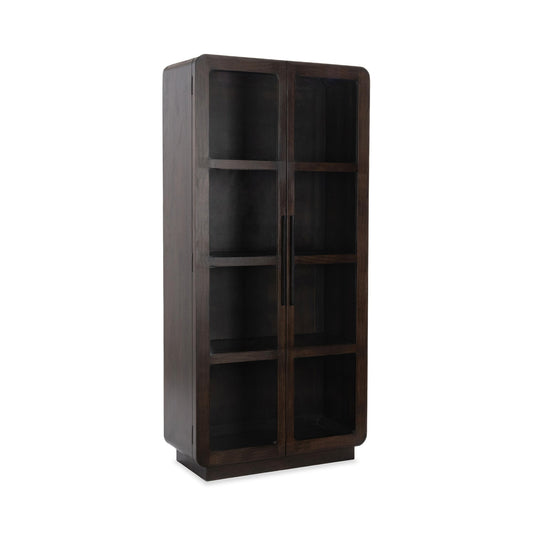 Dark Brown Mango Wood Display Cabinet Rogers Display Cabinet Collection