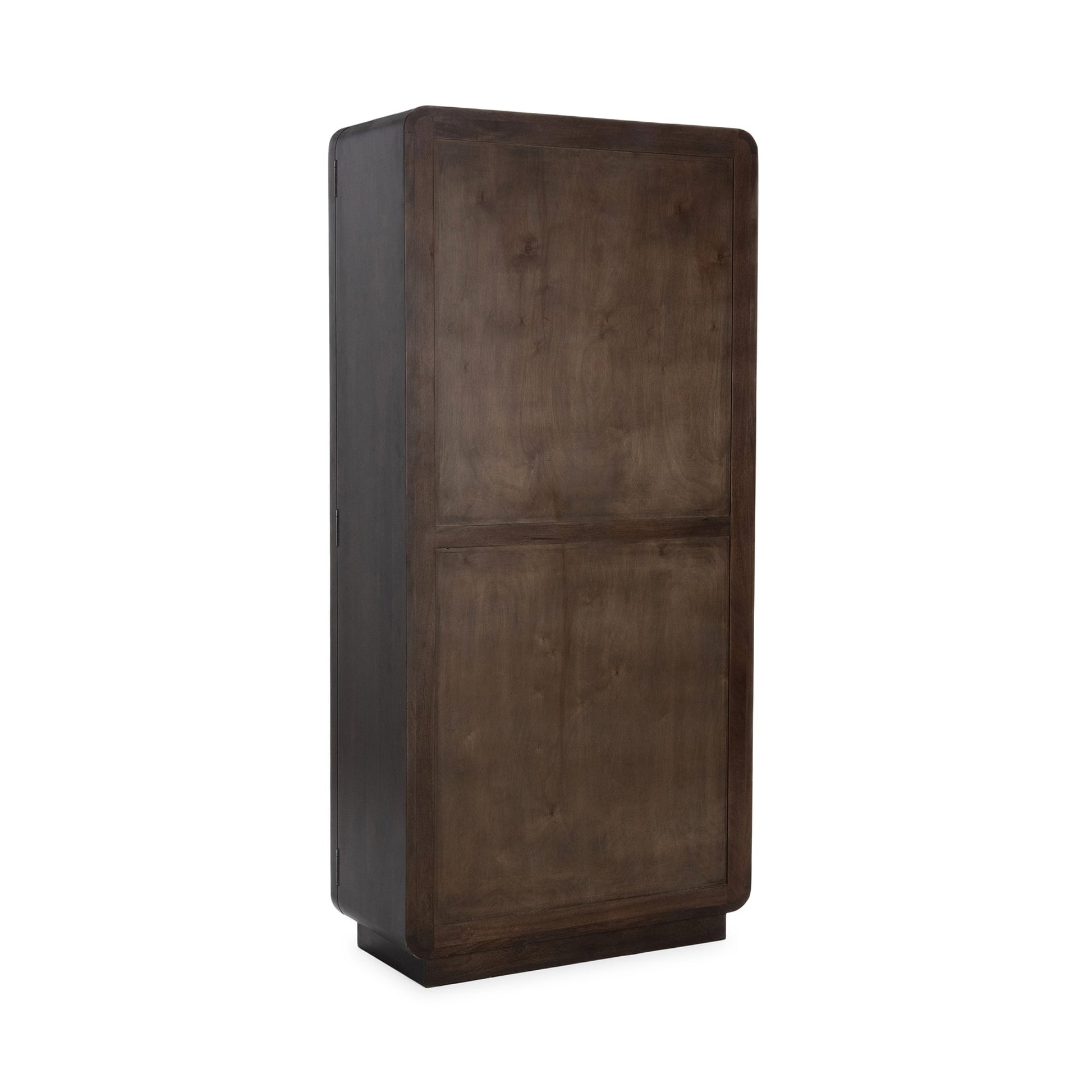 Dark Brown Mango Wood Display Cabinet Rogers Display Cabinet Collection