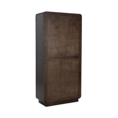 Dark Brown Mango Wood Display Cabinet Rogers Display Cabinet Collection