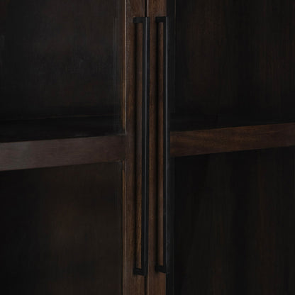 Dark Brown Mango Wood Display Cabinet Rogers Display Cabinet Collection