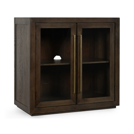 Landmark Brown Oak Wood Buffets & Cabinet Bradley Two-Door Cabinet Collection