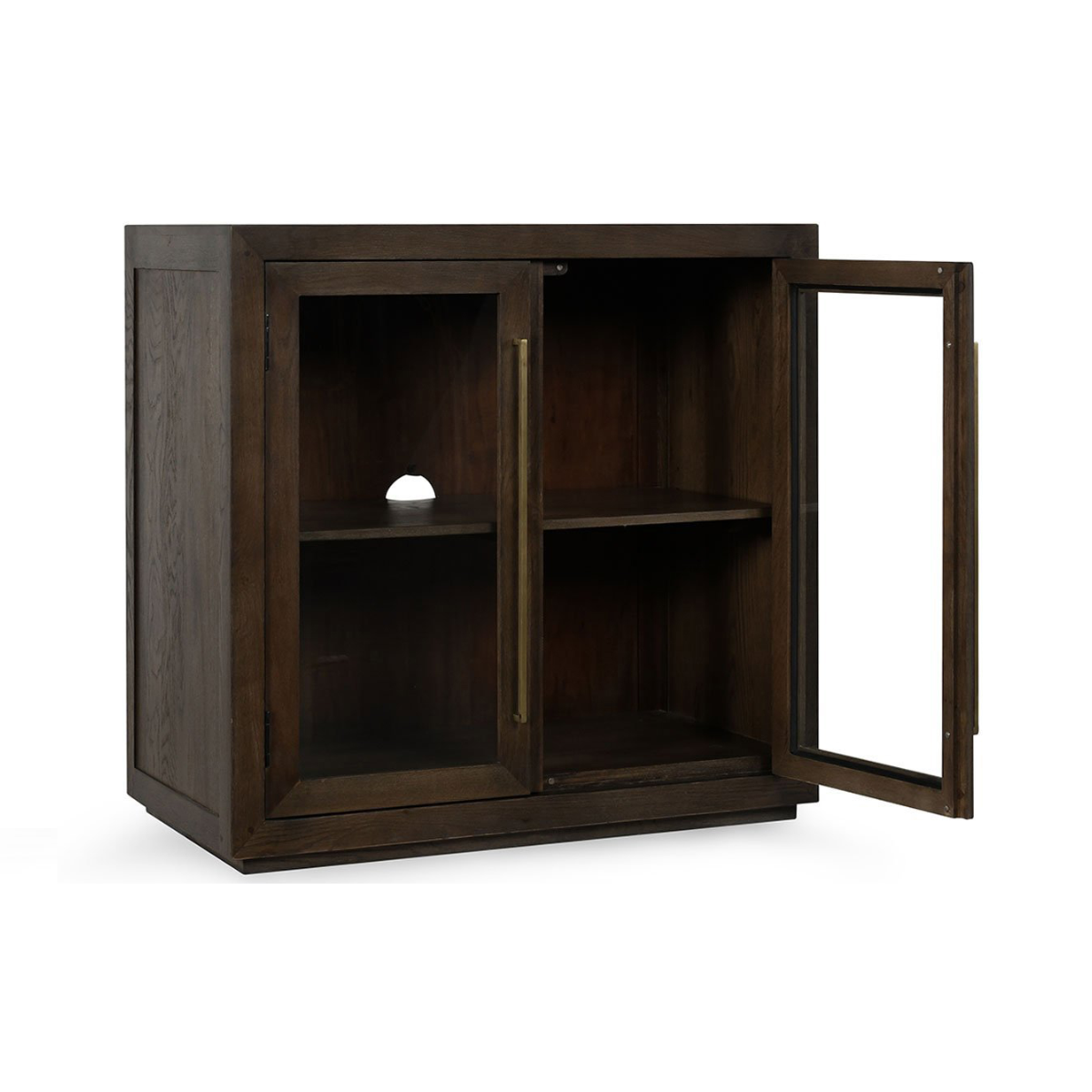 Landmark Brown Oak Wood Buffets & Cabinet Bradley Two-Door Cabinet Collection