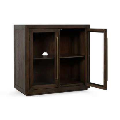 Landmark Brown Oak Wood Buffets & Cabinet Bradley Two-Door Cabinet Collection
