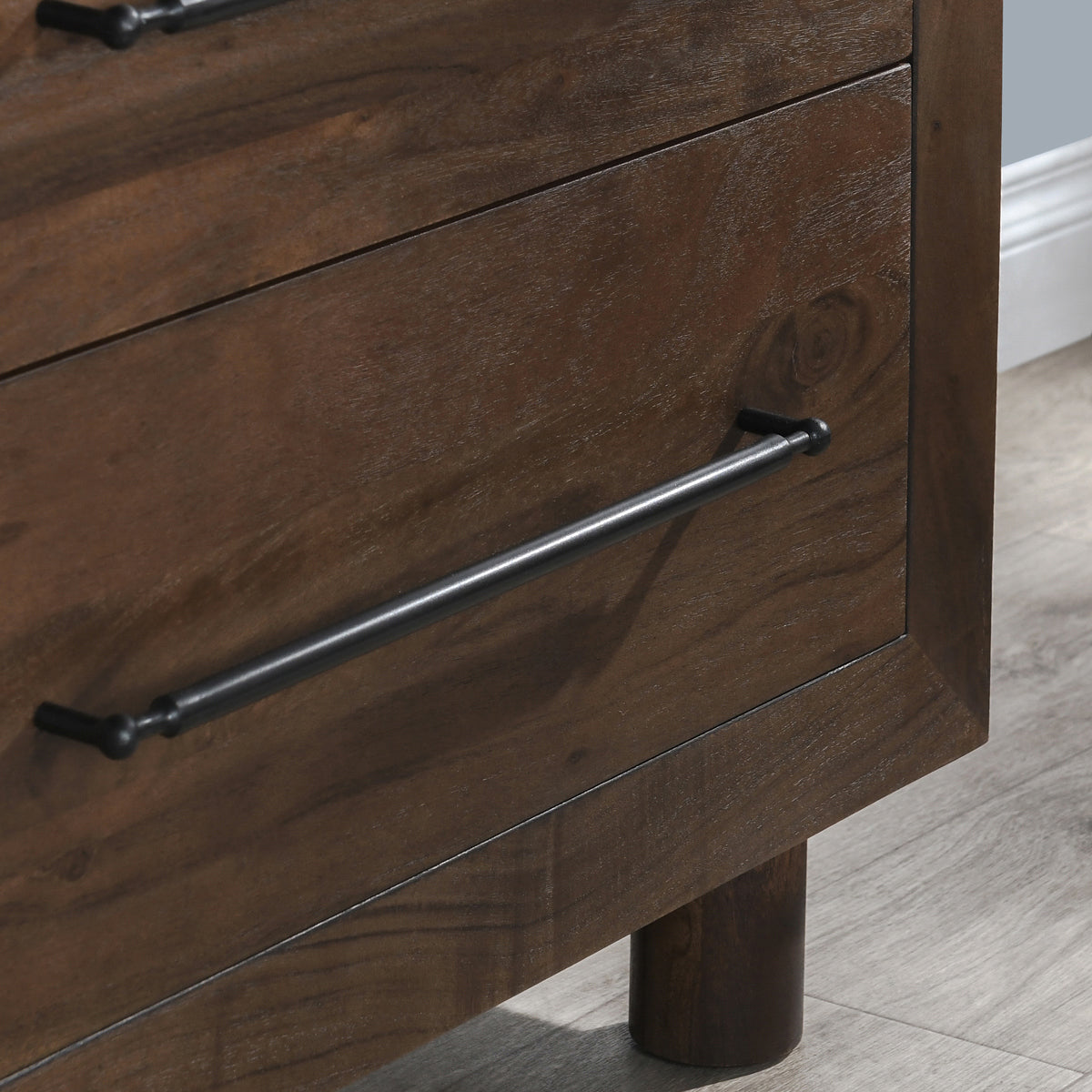 Harvest Brown Acacia Wood Dresser Jaxon Nine-Drawer Dresser Collection