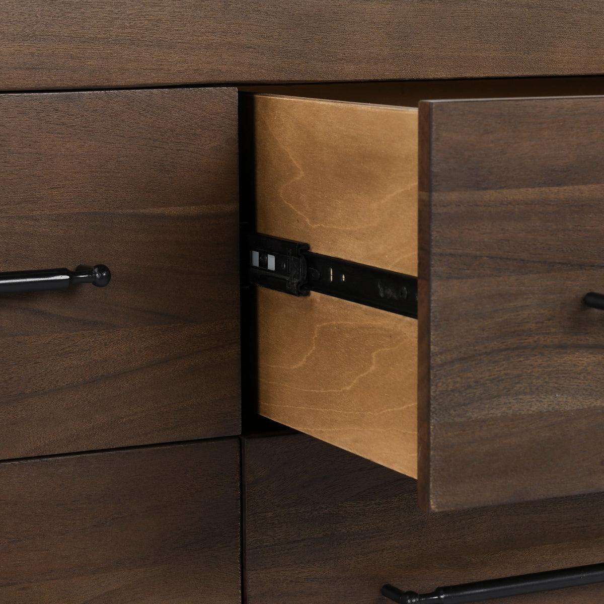 Harvest Brown Acacia Wood Dresser Jaxon Nine-Drawer Dresser Collection