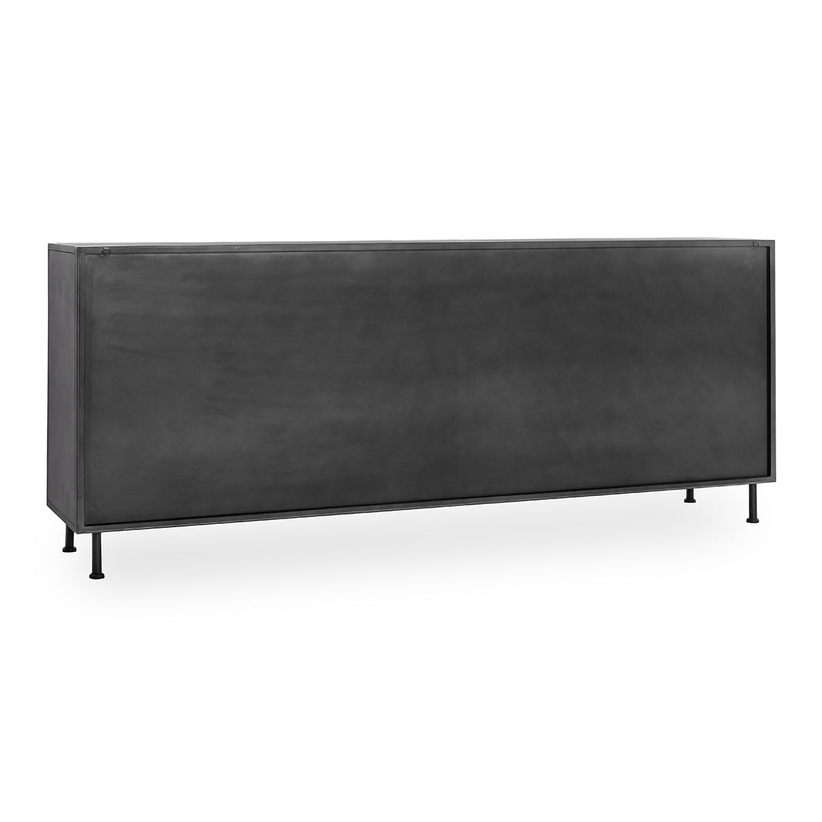 Blackened Steel Metal Buffets & Cabinet Nore Four-Drawer Four-Door Cabinet Collection