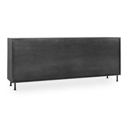 Blackened Steel Metal Buffets & Cabinet Nore Four-Drawer Four-Door Cabinet Collection