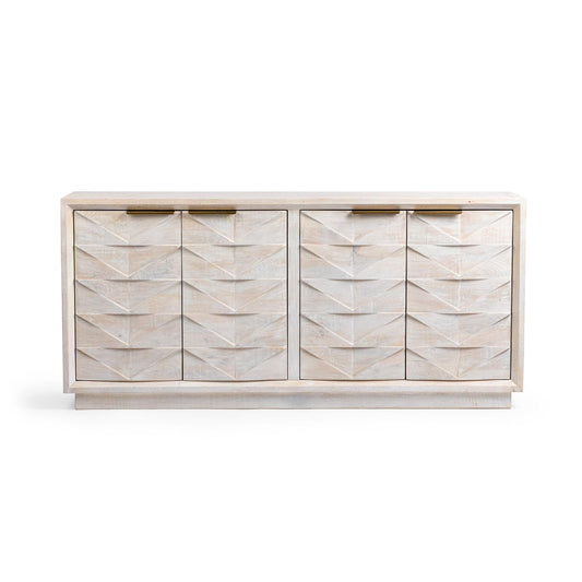 Cream Mango Wood Buffets & Cabinet Marvin Four-Door Buffet Collection