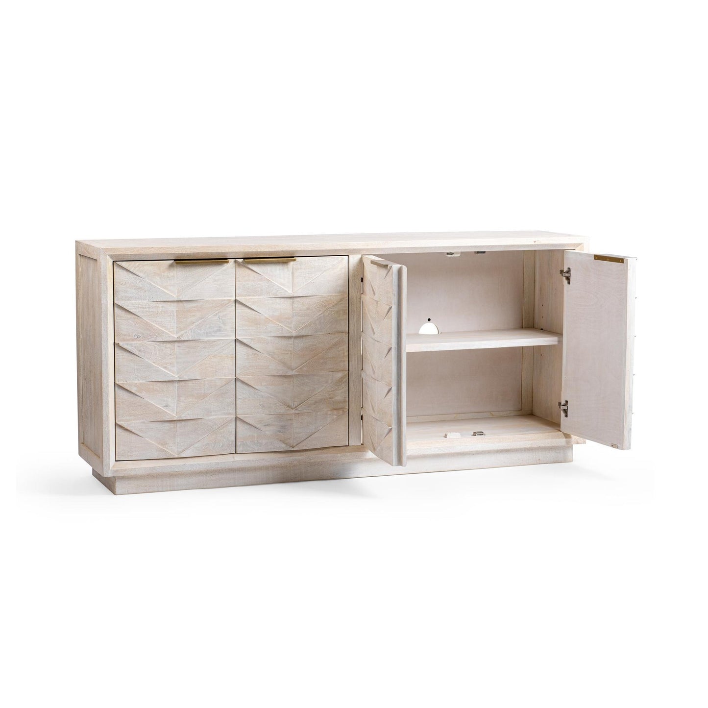 Cream Mango Wood Buffets & Cabinet Marvin Four-Door Buffet Collection