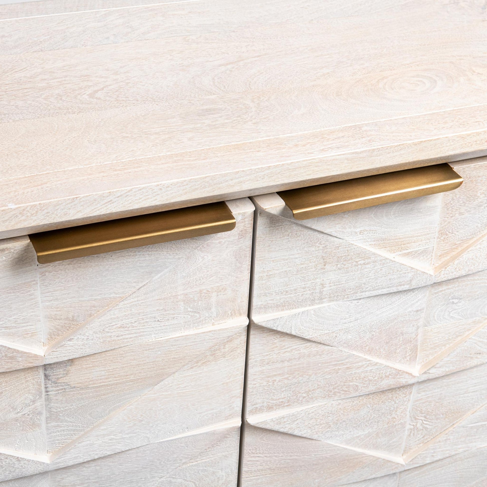 Cream Mango Wood Buffets & Cabinet Marvin Two-Door Buffet Collection