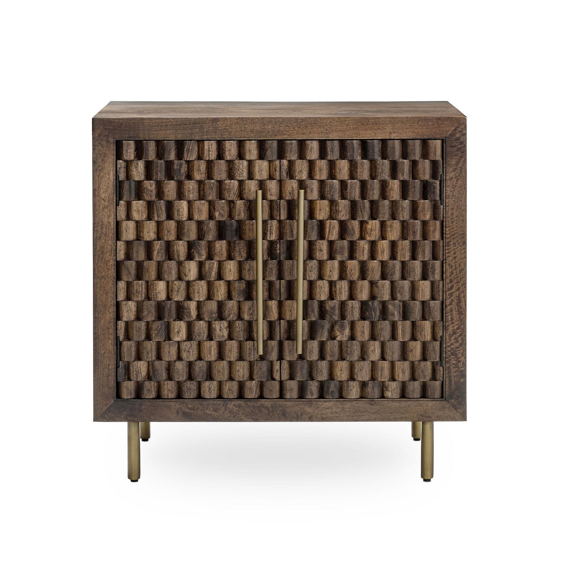 Bark Brown Mango Wood Buffets & Cabinet Norwood Two-Door Cabinet Collection