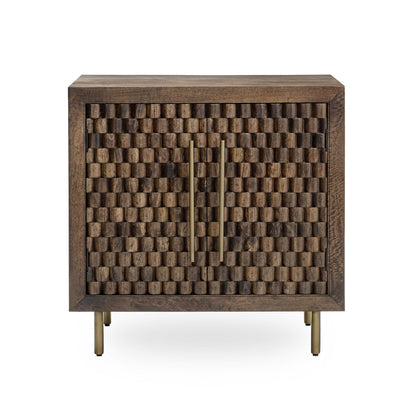Bark Brown Mango Wood Buffets & Cabinet Norwood Two-Door Cabinet Collection