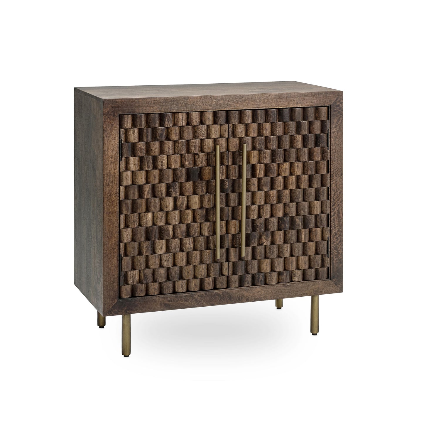 Bark Brown Mango Wood Buffets & Cabinet Norwood Two-Door Cabinet Collection