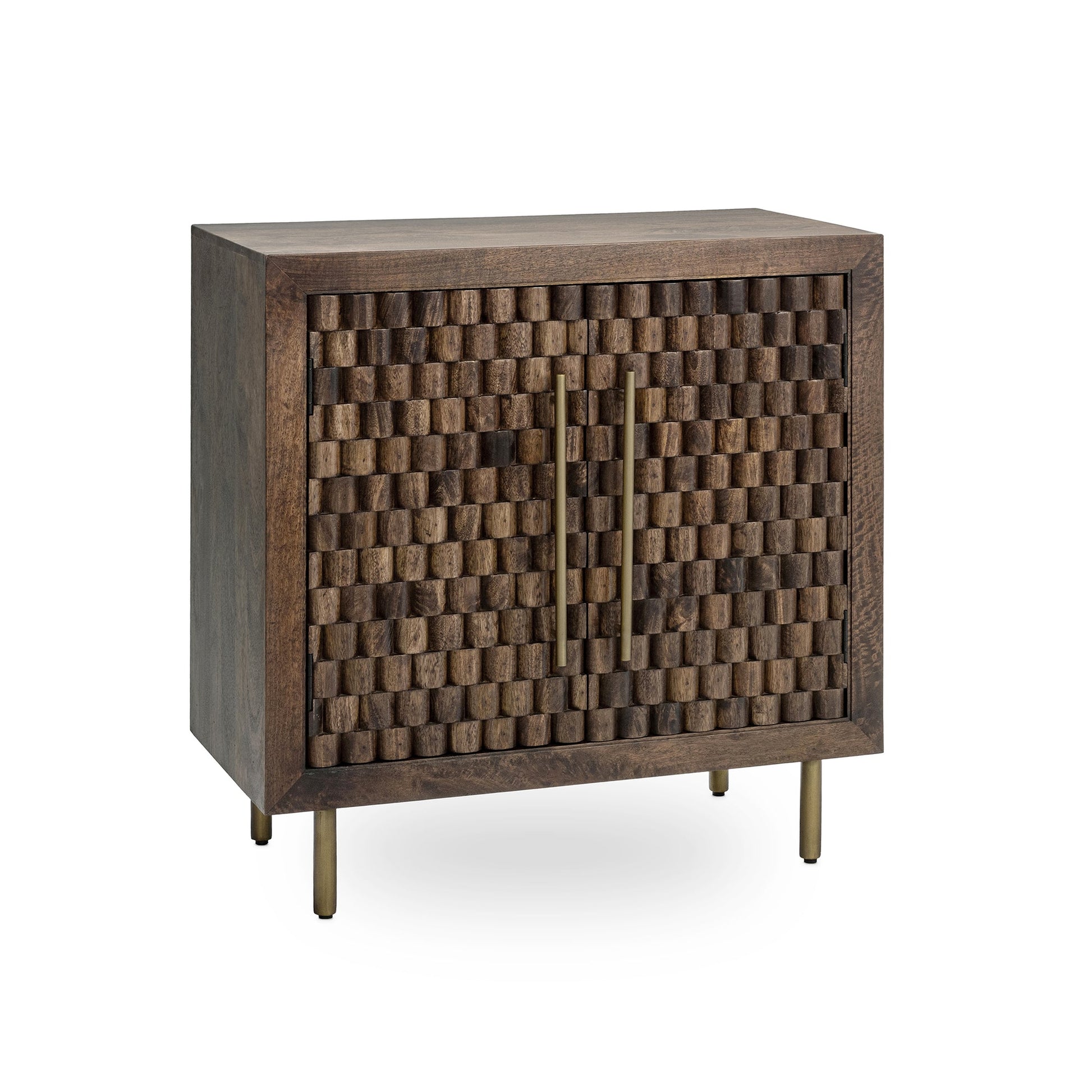 Bark Brown Mango Wood Buffets & Cabinet Norwood Two-Door Cabinet Collection