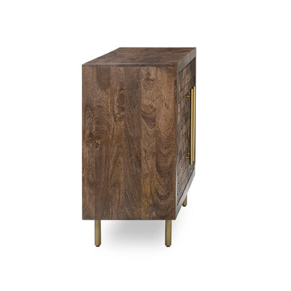 Bark Brown Mango Wood Buffets & Cabinet Norwood Two-Door Cabinet Collection
