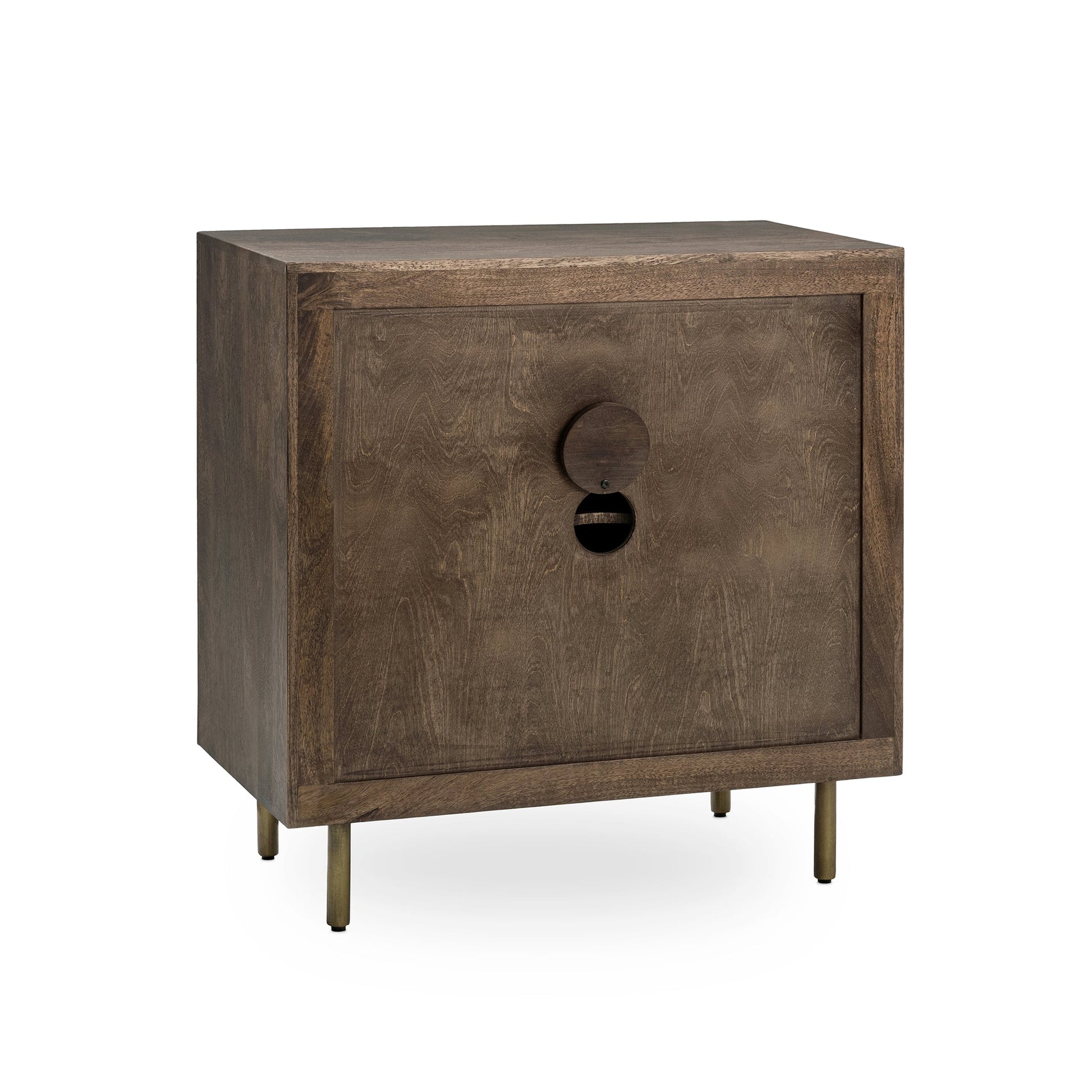 Bark Brown Mango Wood Buffets & Cabinet Norwood Two-Door Cabinet Collection