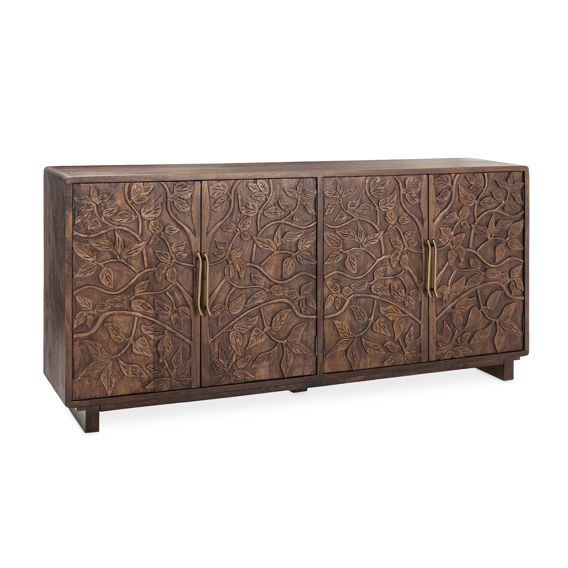 Kona Brown Mango Wood Buffets & Cabinet Albero Four-Door Buffet Collection