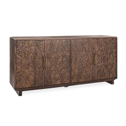 Kona Brown Mango Wood Buffets & Cabinet Albero Four-Door Buffet Collection