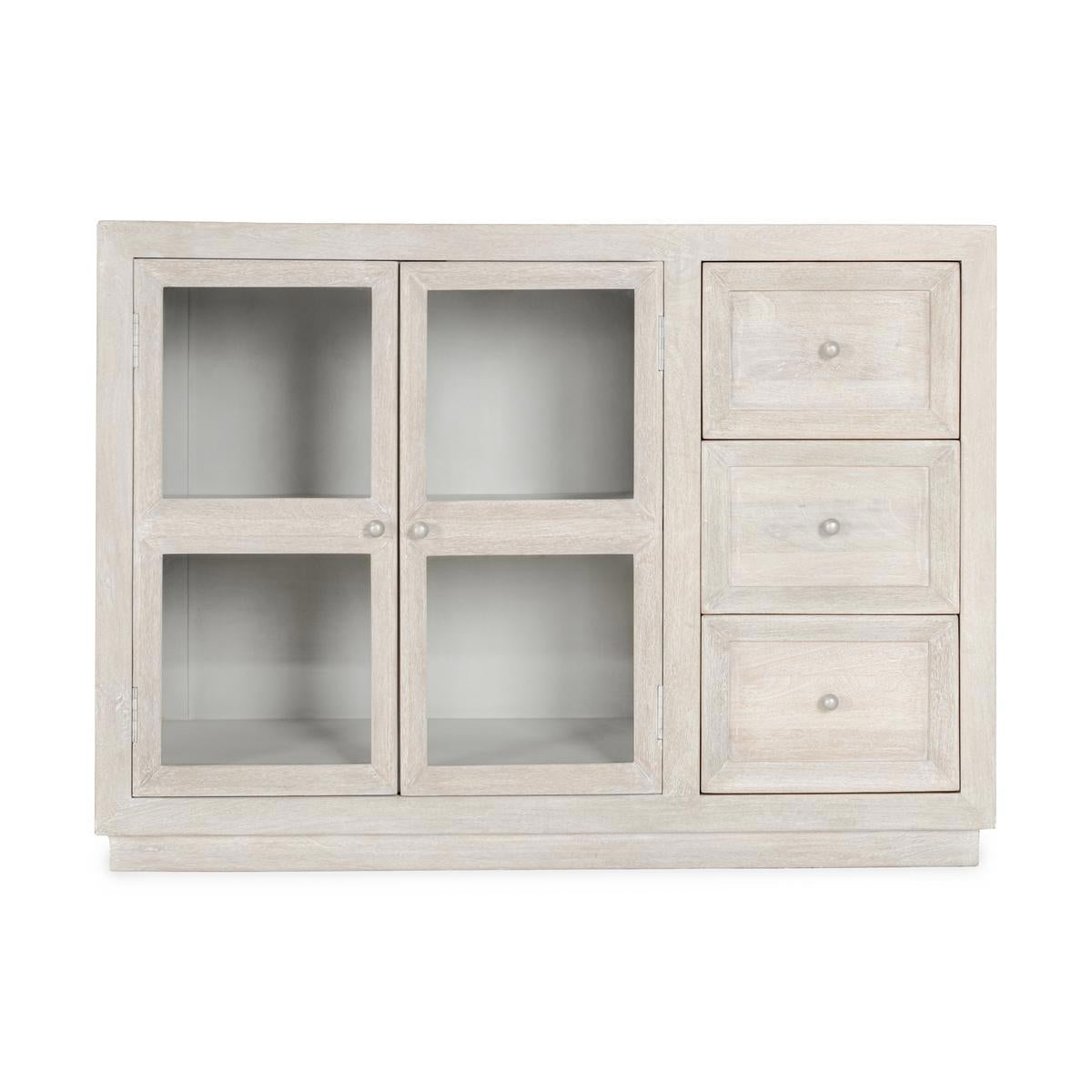 Creamwood Mango Wood Buffets & Cabinet Isha Three-Drawer Two-Door Cabinet Collection