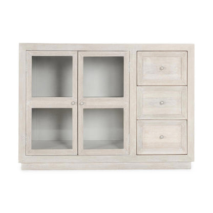 Creamwood Mango Wood Buffets & Cabinet Isha Three-Drawer Two-Door Cabinet Collection