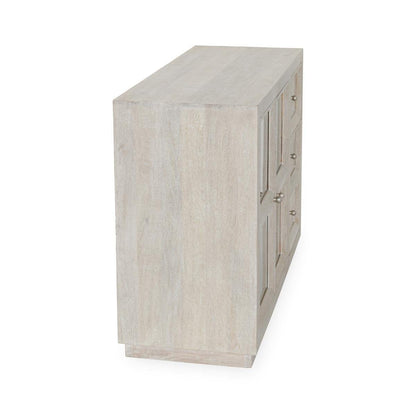 Creamwood Mango Wood Buffets & Cabinet Isha Three-Drawer Two-Door Cabinet Collection