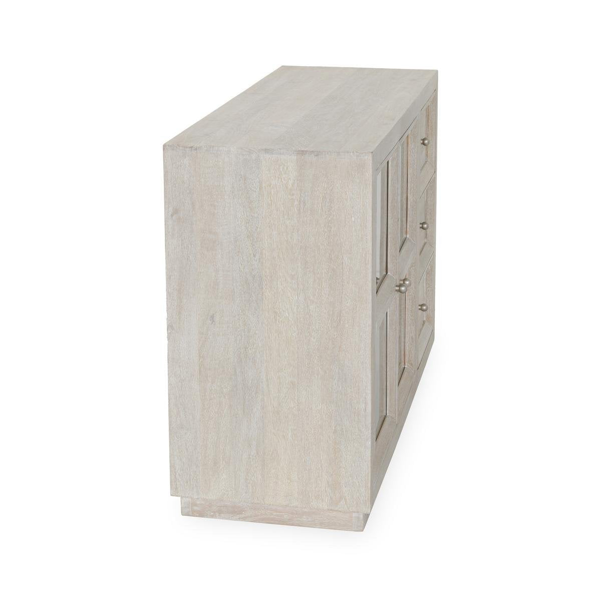 Creamwood Mango Wood Buffets & Cabinet Isha Three-Drawer Two-Door Cabinet Collection