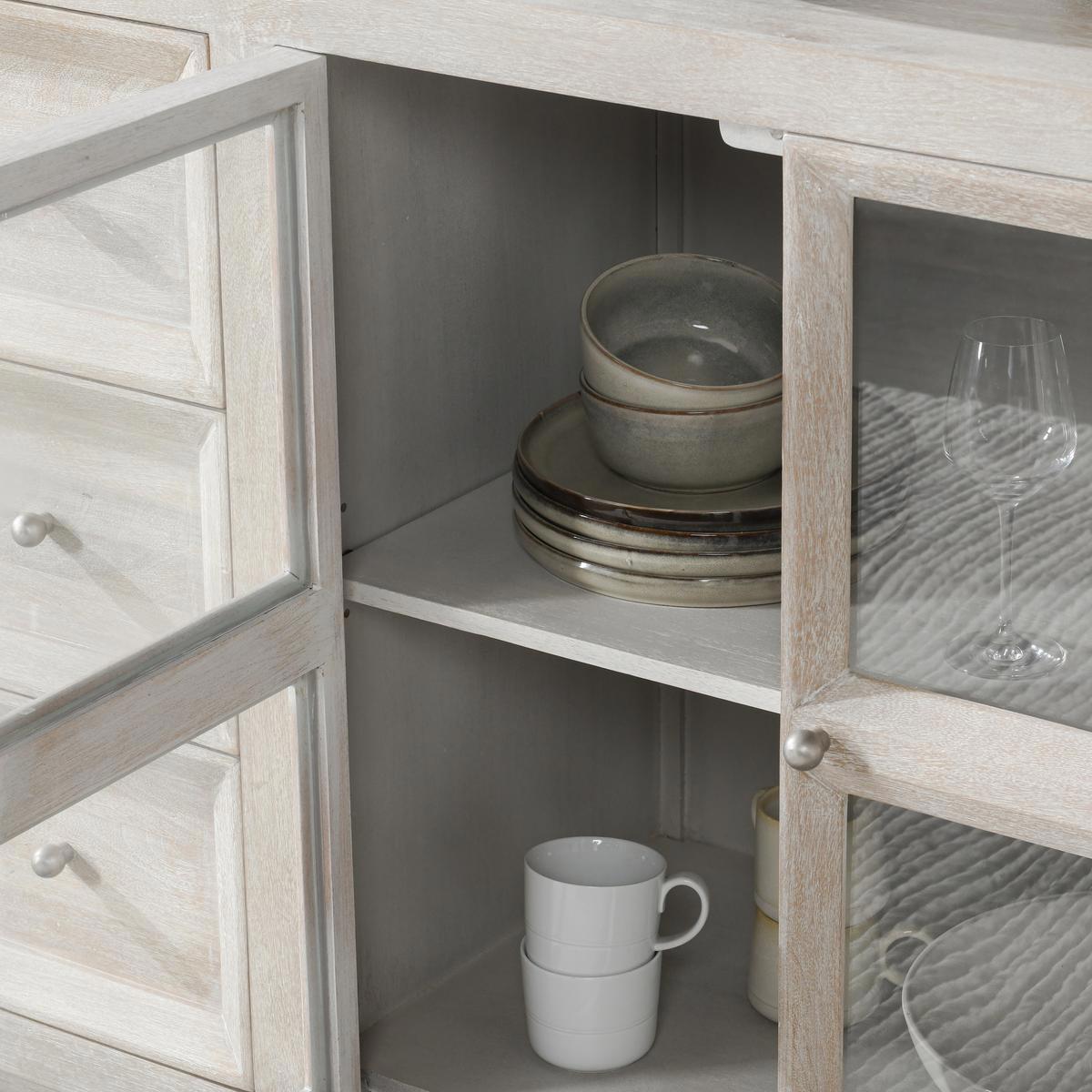 Creamwood Mango Wood Buffets & Cabinet Isha Three-Drawer Two-Door Cabinet Collection