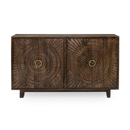 Bark Brown Mango Wood Buffets & Cabinet Vivienne Four-Door Buffet Collection