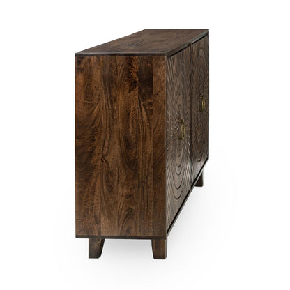 Bark Brown Mango Wood Buffets & Cabinet Vivienne Four-Door Buffet Collection
