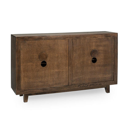 Bark Brown Mango Wood Buffets & Cabinet Vivienne Four-Door Buffet Collection