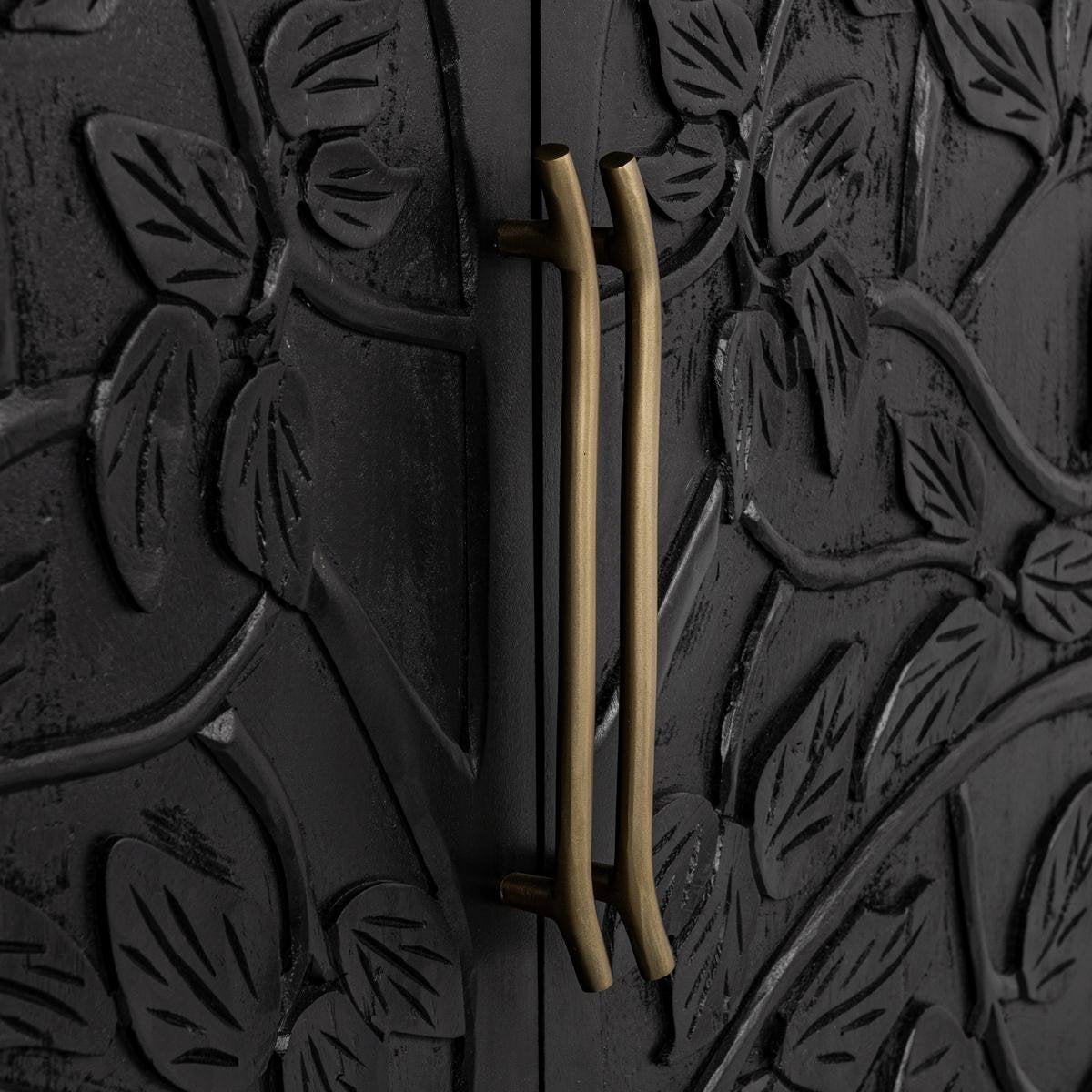 Black Mango Wood Buffets & Cabinet Albero Four-Door Buffet Collection