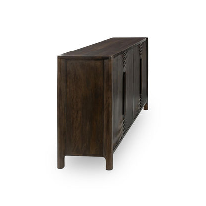 Dark Brown Mango Wood Buffets & Cabinet Colson Four-Door Cabinet Collection