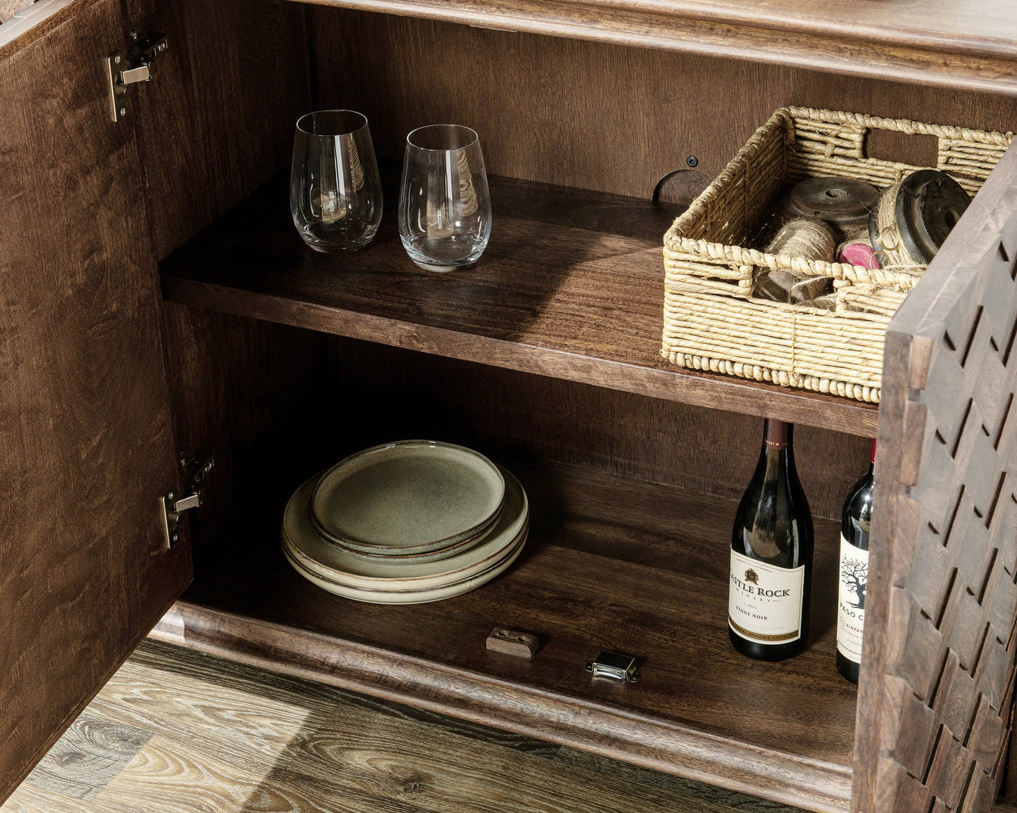 Kona Brown Mango Wood Buffets & Cabinet Shira Four-Door Buffet Collection