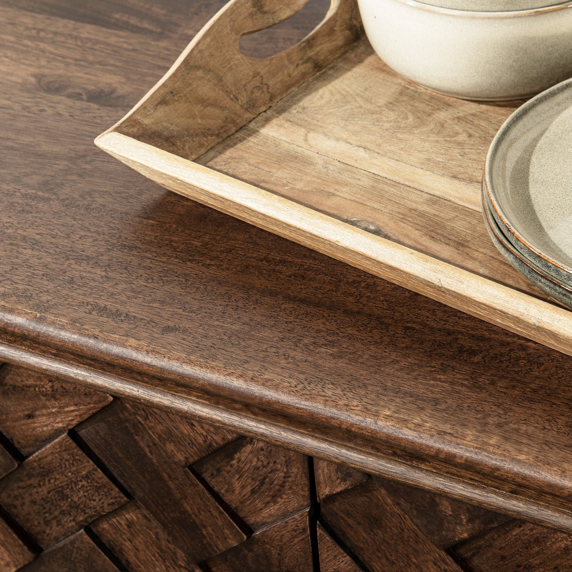 Kona Brown Mango Wood Buffets & Cabinet Shira Four-Door Buffet Collection
