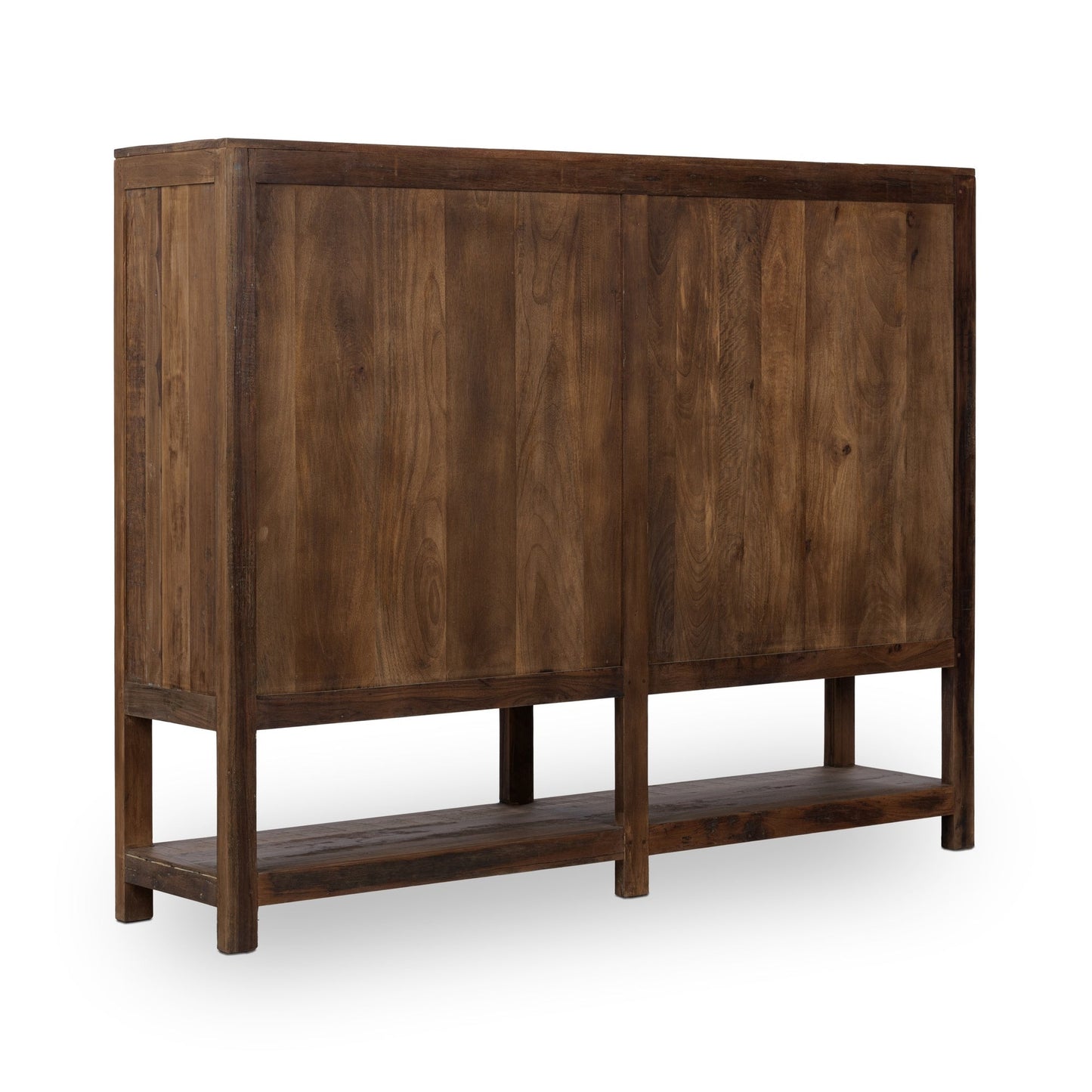 Natural Reclaimed Wood Display Cabinet Kharga Four-Door Display Cabinet Collection