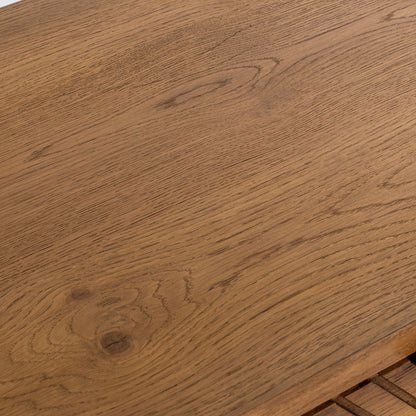 Caramel Brown Oak Veneer Dresser Santa Clara Six-Drawer Dresser Collection