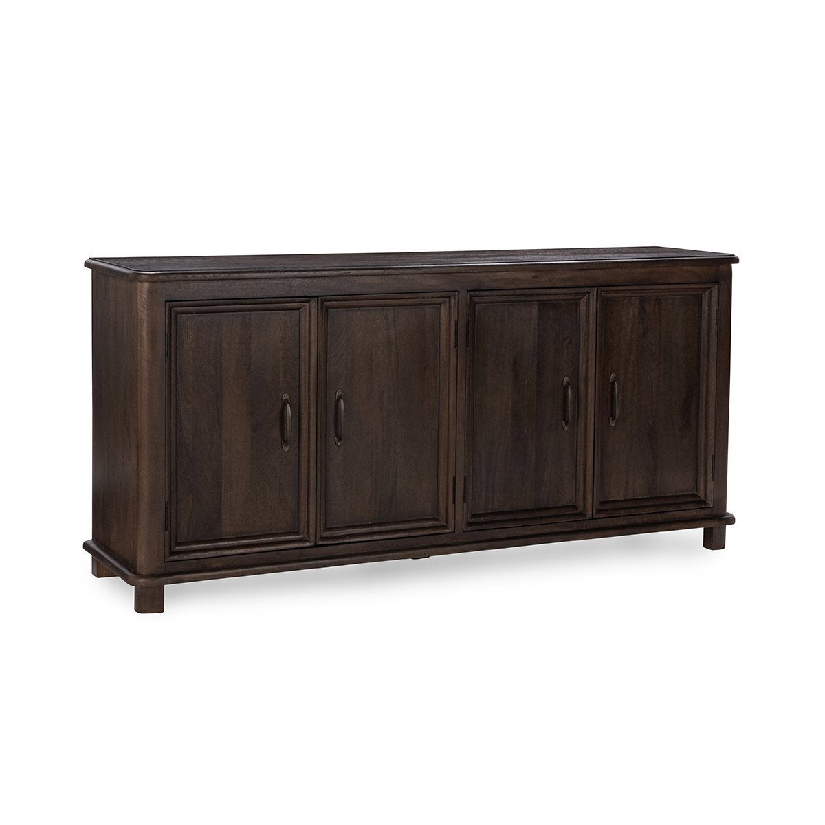 Cocoa Brown Mango Wood Buffets & Cabinet Brookside Four-Door Cabinet Collection