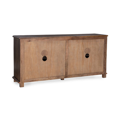 Cocoa Brown Mango Wood Buffets & Cabinet Brookside Four-Door Cabinet Collection