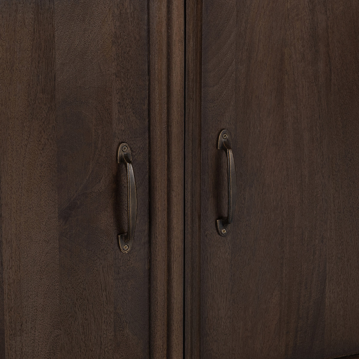 Cocoa Brown Mango Wood Buffets & Cabinet Brookside Four-Door Cabinet Collection
