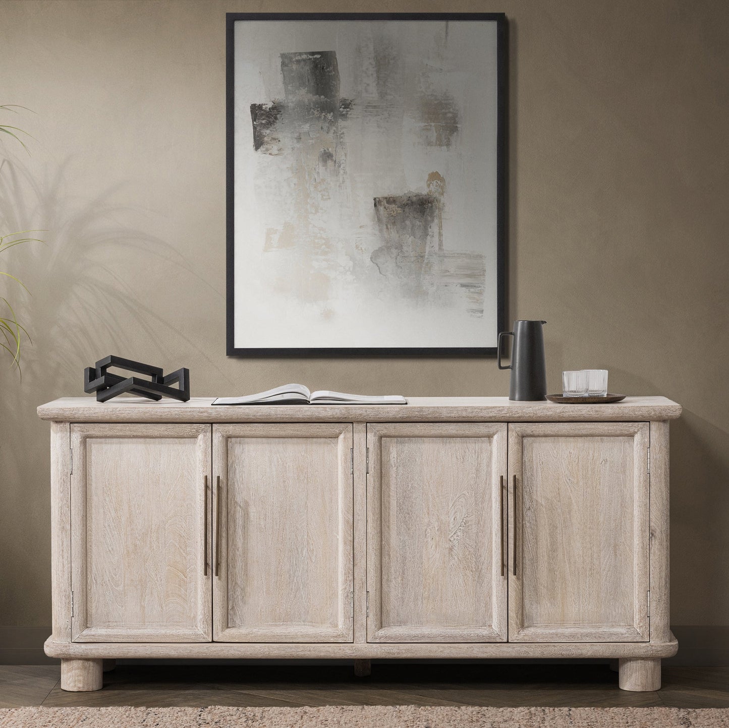 Mango Wood Buffets & Cabinet Beau 4Dr Buffet Collection